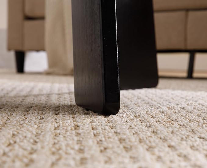 chairus 32 Inches Round Coffee Table Wooden Side Table Cute Circle End Table for Living Room, Home Decor, Balcony, Black-NeatNest