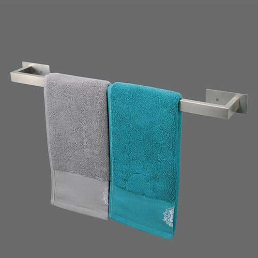 Bathroom Towel Bar Self Adhesive, No Drilling Towel Rack Easy to Install, Hand Towel Holder Made of Premium Stainless Steel Sticky on Hand Towel Hanger for Kitchen, Toilet.(24IN, Brushed)