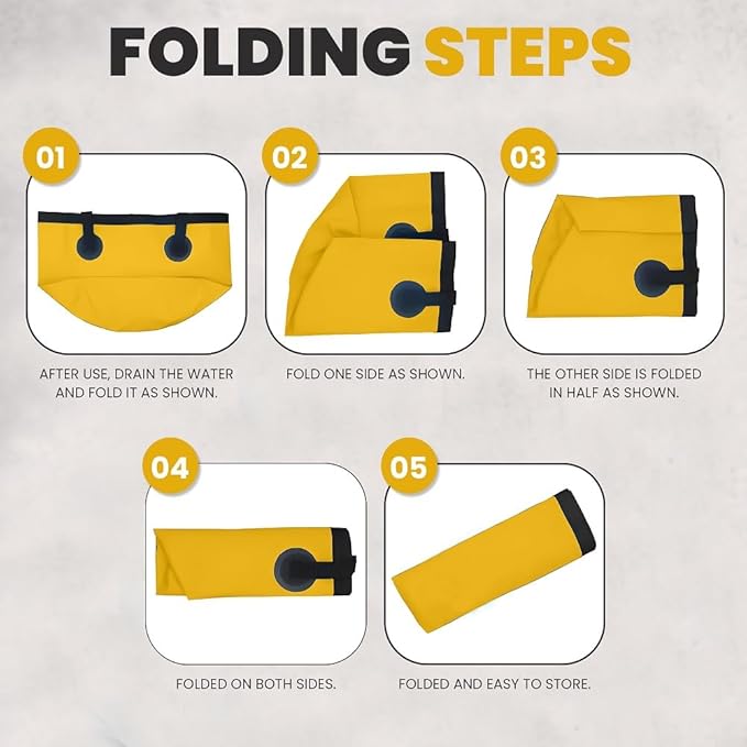 Collapsible Foldable Buckets with Handles – 3-Piece Set (10L & 15L) Bucket + 10L Water Bag with Faucet – Waterproof PVC Wash Basins for Camping, Fishing, Hiking, Car Wash – Portable & Leakproof-NeatNest