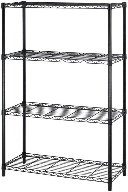 4 Tier Shelving Unit NSF Wire Shelf Metal Large Storage Shelves Heavy Duty Height Adjustable Commercial Grade Steel Utility Layer Shelf Rack Organizer 1000 LBS Capacity -14x36x54,Black-NeatNest