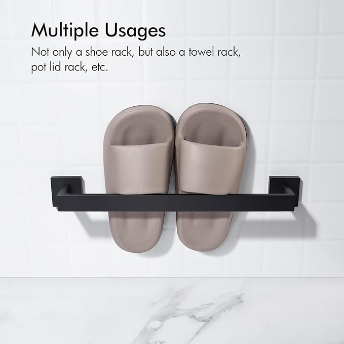 BANOLUX Towel Rack, 12-Inch Single Towel Bars for Bathroom, Towel Racks for Bathroom Wall Mounted SUS304 Stainless Steel Hand Towel Holder Organize Heavy Duty, Matte Black Towel Bar