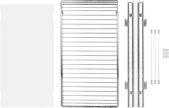 VEVOR 12.5"Wx16.5"Dx3.5"H Pull Out Cabinet Organizer, Heavy Duty Slide Out Pantry Shelves, Chrome-Plated Steel Roll Out Drawers Storage, for Home, Under Sink, 14"Wx17.5"Dx7"H Install Size for Cabinet-NeatNest