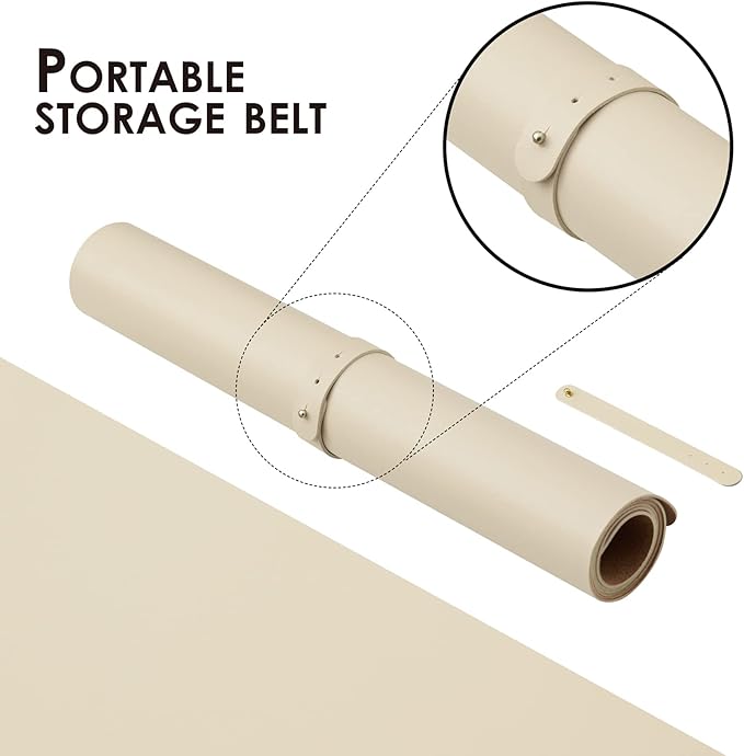 Cork Desk Mat - Small Dual-Sided Desk Pad for Office and Home - Desk Organization and Accessories - Ideal for Large Mouse Pad and Small Desk Mats on Top of Desks(Beige,23.6"x 13.8")-NeatNest