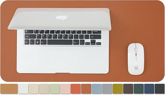 Compact Cork Desk Mat - Small Dual-Sided Desk Pad for Office and Home - Desk Organization and Accessories - Ideal for Large Mouse Pad and Small Desk Mats on Top of Desks(Brown,23.6"x 11.8")-NeatNest