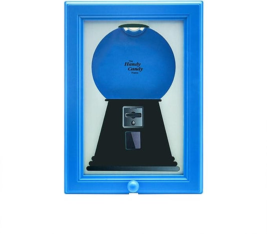 Gumball Machine，Photo Frame Candy Dispenser,For Candies, Nuts, Dog & Cat Treats, Hang on Wall, Birthday & Holiday Gift for All Ages.(Blue)-NeatNest