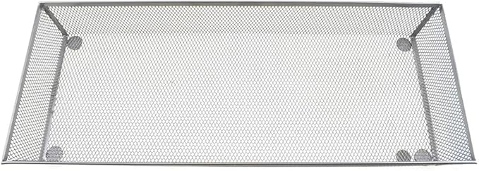 HAHIYO Stackable Mesh Tray Cup 15 x 6 x 2 inches Sturdy Container for Desk Drawer Organizer Collection for Home Office School kitchen Soft Foam Feet No Sharp Edges 1 Pack Silver-NeatNest