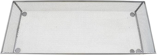 HAHIYO Stackable Mesh Tray Cup 15 x 6 x 2 inches Sturdy Container for Desk Drawer Organizer Collection for Home Office School kitchen Soft Foam Feet No Sharp Edges 1 Pack Silver-NeatNest