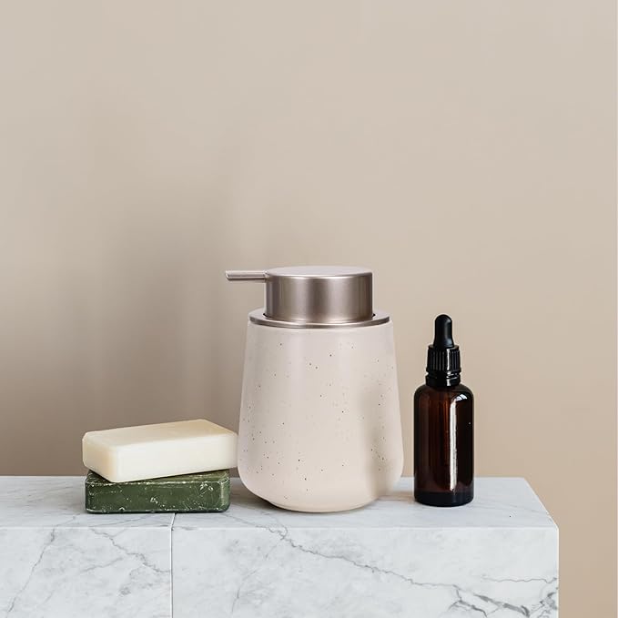 Bosilunlife Hand Soap Dispenser - 12oz Ceramic Soap Dispenser Bathroom Refillable Liquid Soap Pump Dispenser for Bathroom Kitchen Dispenser for Dish Soap with Easy-to-Press Pump-NeatNest