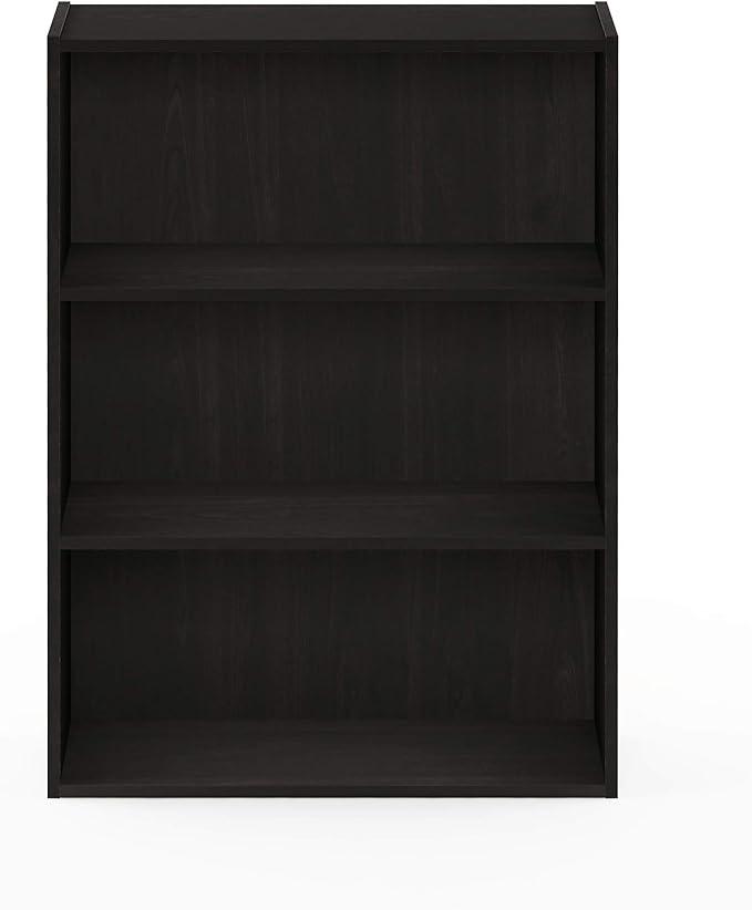 Furinno Pasir 3-Tier Open Shelf Bookcase, Espresso
