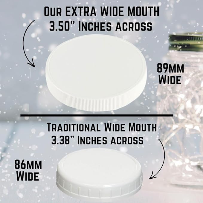 JARMING COLLECTIONS 32oz Extra Wide Mouth Glass Storage Jar with BPA-Free Plastic Lid – Quart Size Airtight Mason Jar for Kitchen, Pantry, and Food Storage (Set of 3)