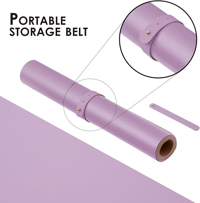 Cork Purple Desk Mat - Dual-Sided Desk Pad for Office and Home - Desk Organization and Accessories - Ideal for Large Mouse Pad and Desk Mats on Top of Desks(31.5"x 15.7")-NeatNest