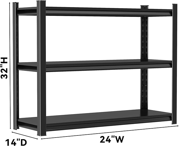 3 Tier Bookshelf - Industrial Metal Frame, Adjustable Shelves, Small Space Friendly - Bedroom/Living Room/Kitchen/Balcony Essential