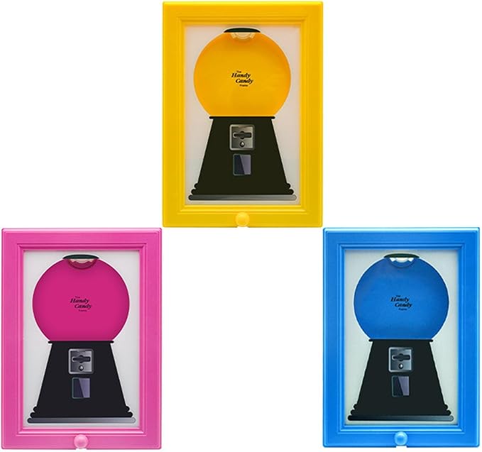 Gumball Machine，Photo Frame Candy Dispenser,For Candies, Nuts, Dog & Cat Treats, Hang on Wall, Birthday & Holiday Gift for All Ages.(Pink)-NeatNest