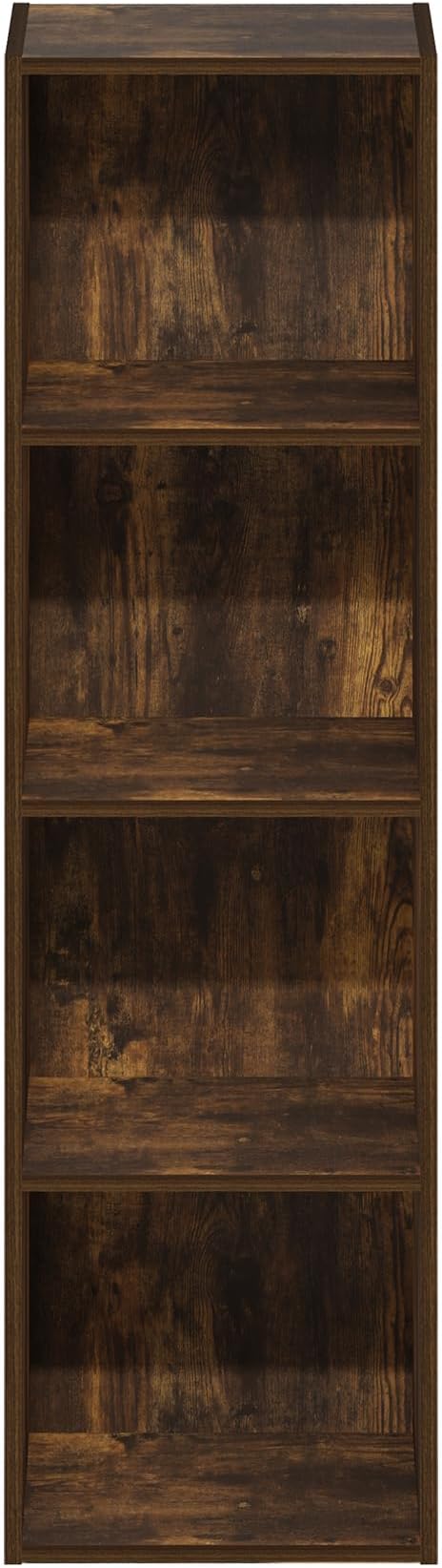 Furinno Pasir 4-Tier Open Shelf Bookcase, Bookshelf, Amber Pine-NeatNest