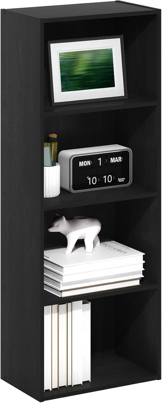 Furinno Luder Bookcase / Book / Storage, 4-Tier, Blackwood-NeatNest