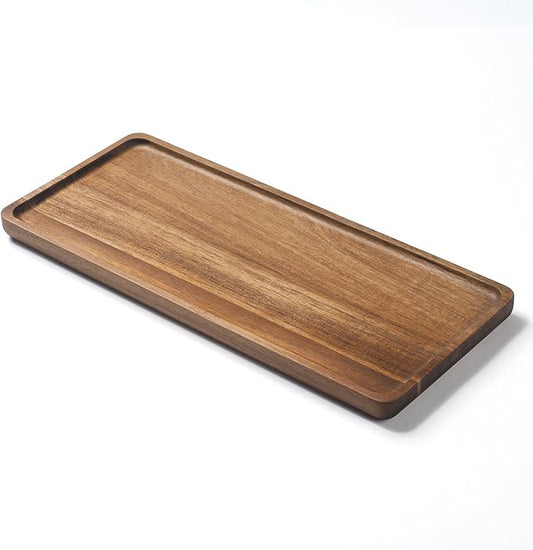 Bathroom Vanity Tray, Bathroom Tray for Counter, Toilet Tank Tray, Wood Bathroom Tray for Organizing and Home Decor (13.8 x 6 x 0.8 inch)-NeatNest