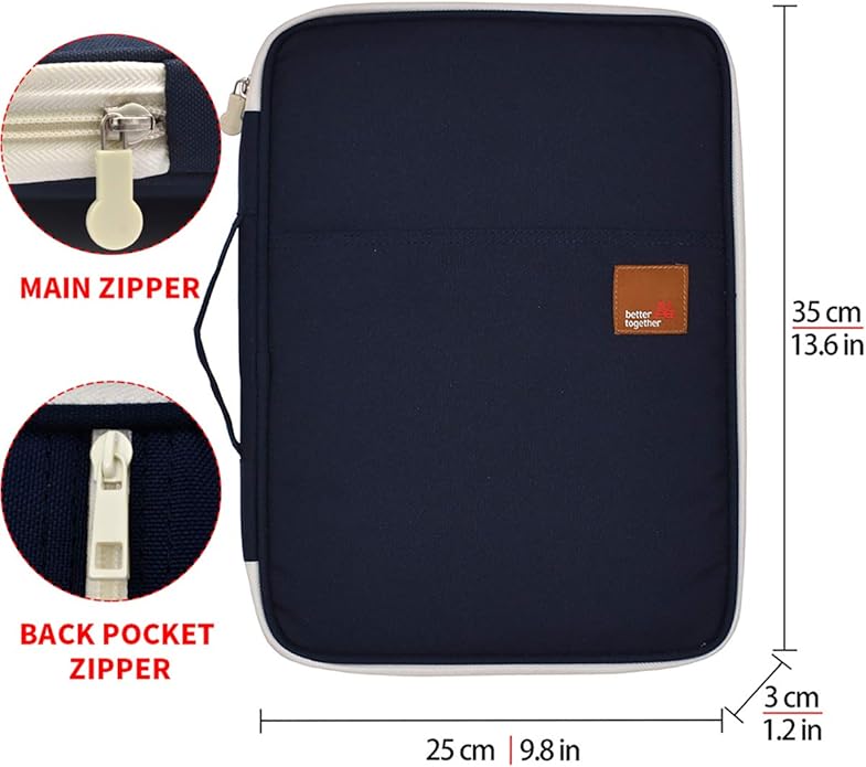 Document A4 Bag Case Waterproof Organizer Portfolio Office Travel Zipper Multi-Function Pouch