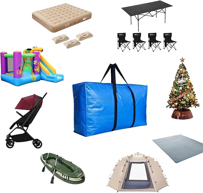 155 Gallon Extra Large Storage Bags, Jumbo Moving Storage Bags, Foldable Big Pink Waterproof Outdoor Patio Cushion Storage Bag, 60x30x20inch - 1PACK