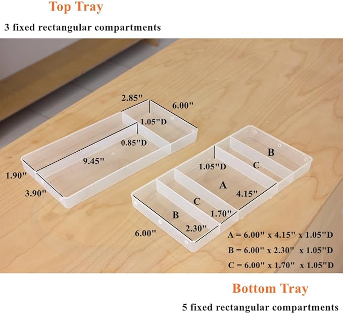 BangQiao 13.40 Inch 2-Tier Trays Clear Green Plastic Storage Container Organizer Box, Multipurpose Portable Carrying Case with Latch Lock and Handle for Art, Craft, Sewing Supplies, First Aid, Makeup
