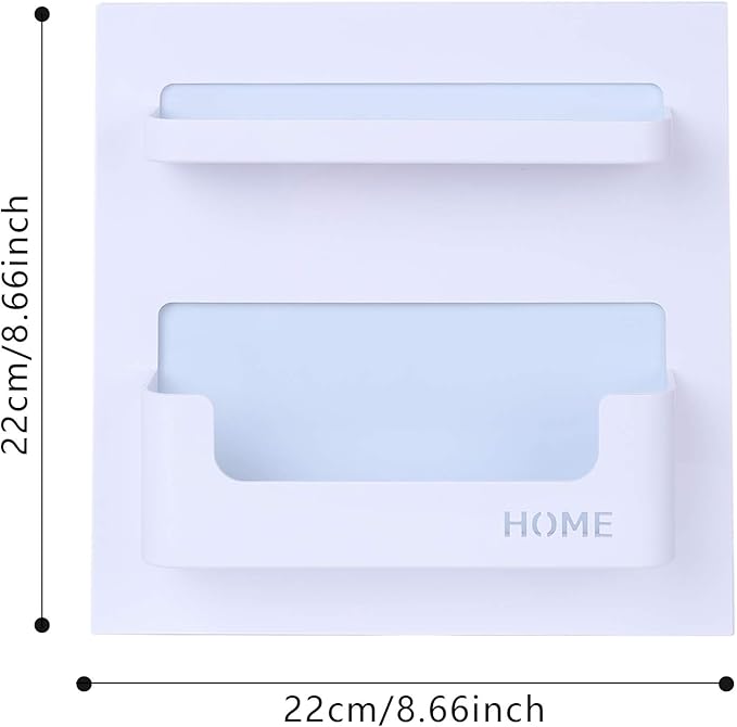 Bright Life Bedside Shelf Bedroom Dorm Room Rack Organizer Storage -Use as Kid Student Wall Shelf to Organize Headphone,Remotes,Glass,Cellphones(Horizontal Type/Black)-NeatNest