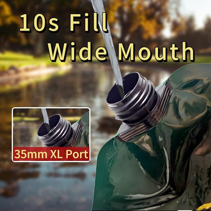 Collapsible 2-Gallon Water Jug Portable Camping Bag with Leak-Proof Spigot Durable BPA-Free 8L Collapsible Water Container for Hiking Camping Emergency Prep (Green)-NeatNest