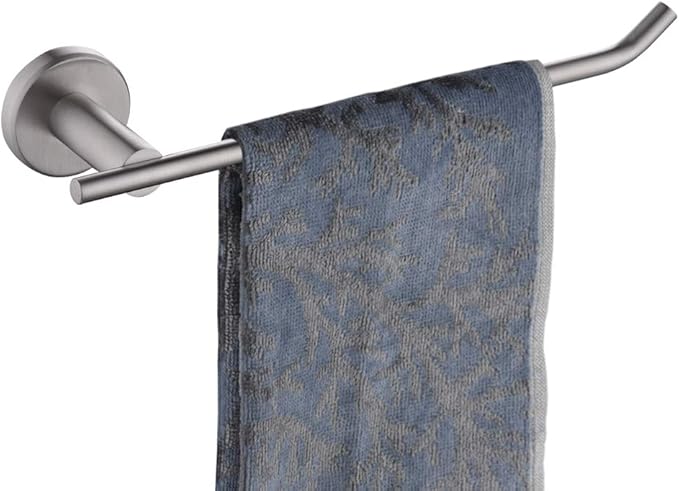 JQK Hand Towel Bar, Stainless Steel Towel Ring for Bathroom, 9 Inch Necklace Holder Brushed Finish Wall Mount, TR100-BN