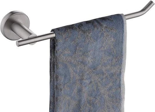 JQK Hand Towel Bar, Stainless Steel Towel Ring for Bathroom, 9 Inch Necklace Holder Brushed Finish Wall Mount, TR100-BN