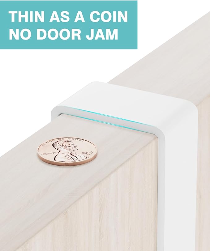 Mop and Broom Holder Wall Mount, No Drill Over the Door Broom and Mop Holder with 4 Slots and 2 Hooks, Wood Tool Hanger for Laundry, Cabinet, Kitchen, Garage