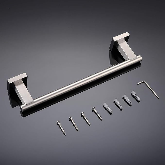 Miyili 12-Inch Bathroom Towel Bar SUS 304 Stainless Steel Hand Towel Rack Holdle Wall Mount Brushed Finish, A02N30A