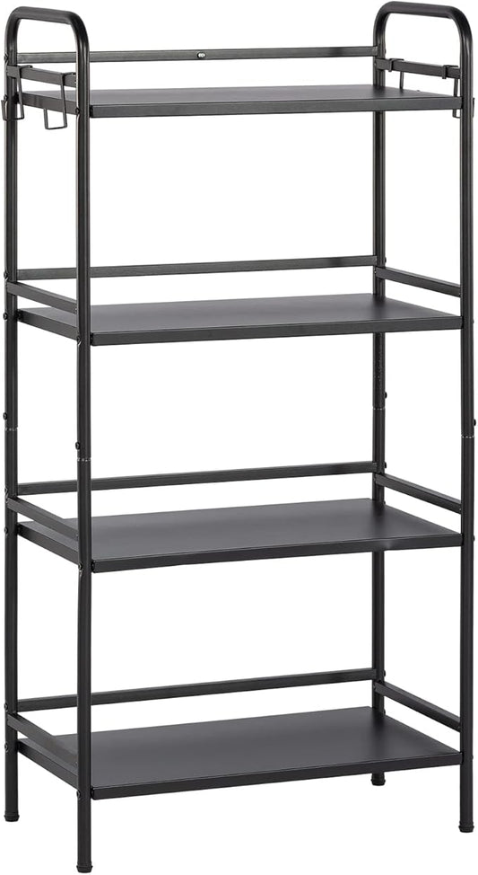 HDANI Storage Shelves, 4-Tier Metal Storage Rack with Shelf,Shelf Organizer,Garage Standing Shelving Unit for Laundry,Bathroom,Kitchen,Pantry, Closet,23.6''W X 13.8''D X 50 H''H,Black