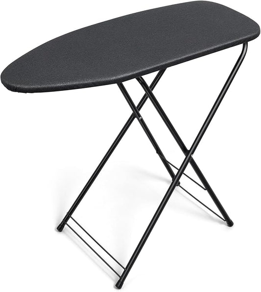 Duwee 13"×35" Ironing Board Small with Heat Resistant Cover,Folding Compact Ironing Board,Light Weight,Easy to Storage,Black