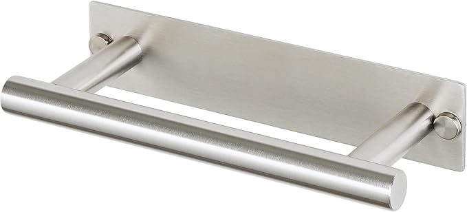 Alise Bath Towel Bars, 8 Inch Towel Hanger Towel Racks for Bathroom, SUS304 Stainless Steel Hand Towel Holder, Wall Mount with Self-Adhesive or Drilling, Nickel