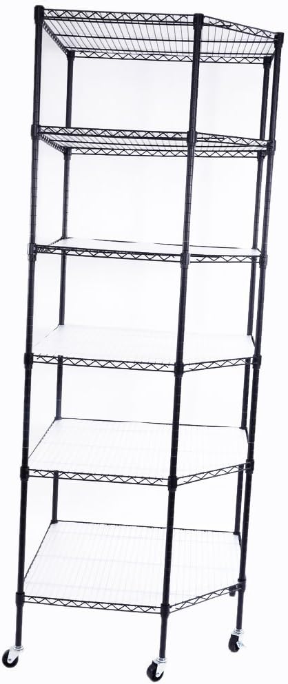 6 Tier Adjustable Storage Shelf Metal Storage Rack Wire Shelving Unit Storage Shelves Metal for Pantry Closet Kitchen Laundry