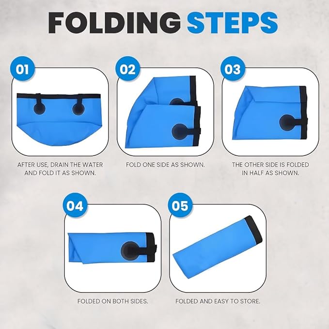 Collapsible Foldable Buckets with Handles – 3-Piece Set (10L & 15L) Bucket + 10L Water Bag with Faucet – Waterproof PVC Wash Basins for Camping, Fishing, Hiking, Car Wash – Portable & Leakproof-NeatNest