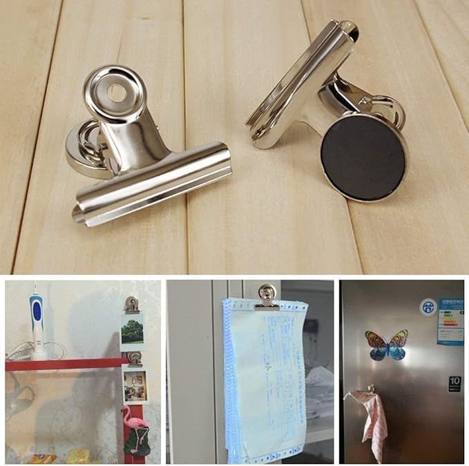 Grtard 40 Pack Magnetic Clips Heavy Duty, Magnet Clips for Fridge, Refrigerator Magnets, Strong Magnetic Clip, Scratch Free Magnets with Clip for Whiteboard, Refrigerator, Cruise, Locker