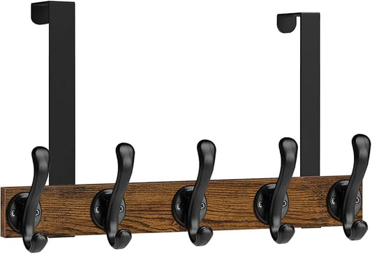 YINMIT Over The Door Hooks, Heavy Duty Over Door Hanger Hook, Over Door Towel Rack, Door Hanger, Door Coat Hanger for Hanging Towels, Clothes, Hats, Back of Bathroom Door