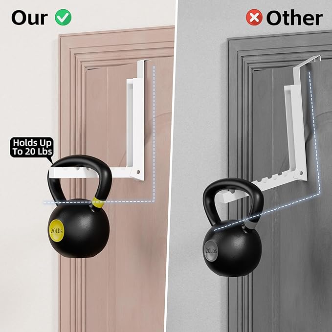 2 Pack Over The Door Hanger, Folding Over The Door Drying Rack for Laundry,Overdoor Hanger Hook Coat Rack,Portable Small Clothes Drying Rack for Dorm, White