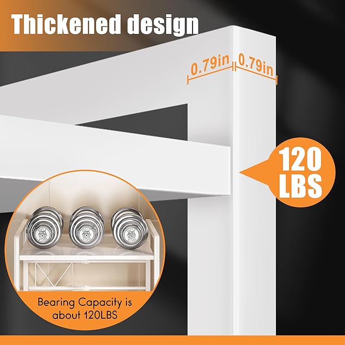 Caliee Microwave Shelf, Expandable Kitchen Organizer Applicable to Kitchen, Pantry, Stackable Metal Expandable Shelf Organizer (White)-NeatNest