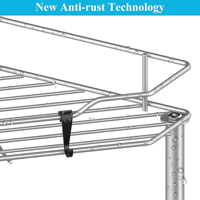 5 Tier Floor Standing Corner Shower Caddy Organizer Shelf with Hooks, Bathroom Shelves Stand Rack, Gray