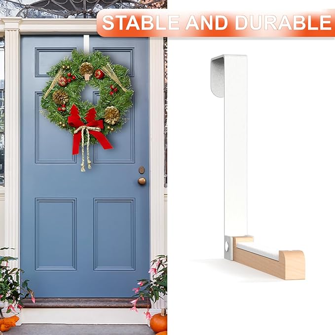 2-Pack Over Door Hooks, Foldable Heavy Duty White, Space-Saving Hangers for Coats, Towels & Robes - Bathroom, Bedroom, Closet Organizer