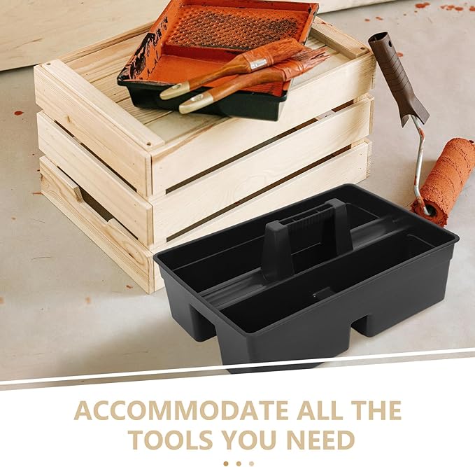 Cabilock 3 Multiuse Caddy Organizer with Handle Compartment Tote Cleaning with Handle Divided Classroom Tote Tray Carry with Handle Storage Box Portable-NeatNest