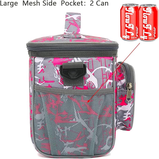 FlowFly Insulated Reusable Lunch Bag Adult Large Lunch Box for Women and Men with Adjustable Shoulder Strap,Front Zipper Pocket and Dual Large Mesh Side Pockets,Graffiti-NeatNest