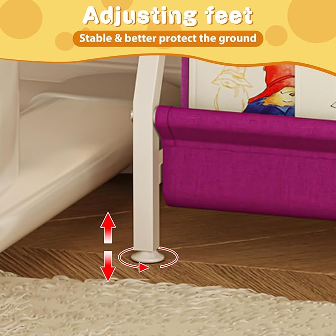 Book Shelf for Kids Rooms, Pink Montessori Bookshelf Nursery Book Shelves Toddler Children Bookshelf Metal Kid's Book Storage Organizer for Girls Room Furniture Playroom Kindergarten-NeatNest