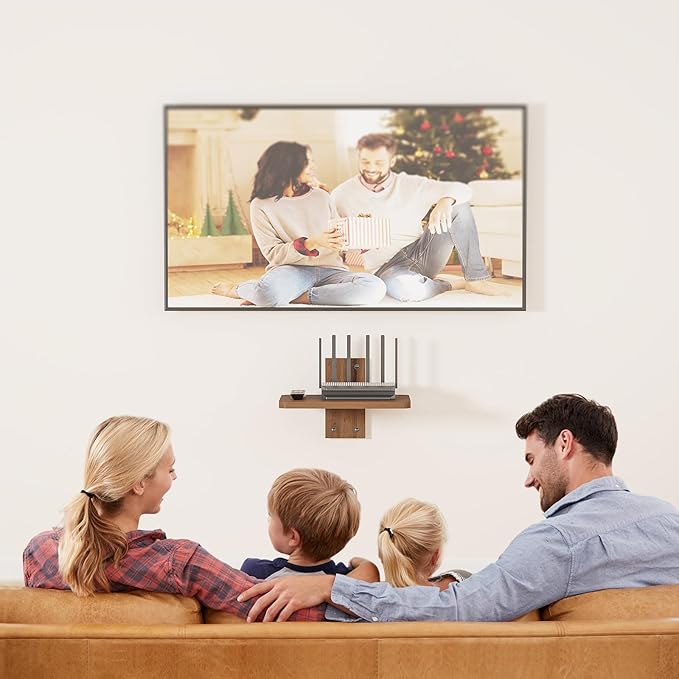 WALI Floating TV Shelves for Wall, Projector Shelf Holds Up to 22lbs, Wooden Wall Mounted Shelves for DVD Players, Cable Boxes, Game Consoles, Living Room Decor Accessories (CS201N), 1 Shelf, Wood