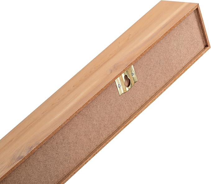 Floating Wall Shelves Set of 3 – MDF Wood Wall Mounted Shelf for Living Room, Bedroom, Bathroom, Office – Decorative Storage Racks for Plants, Photos, Books (Natural Wood, Large Set)
