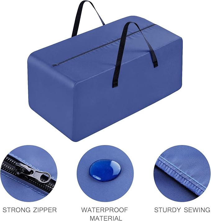 6 Pack Moving Bags with Strong Zipper & Comfortable Handles, Heavy-Duty Storage Tote Moving Supplies for Packing & Moving & Storing, College Dorm Essentials Essentials Storage Bags, Navy