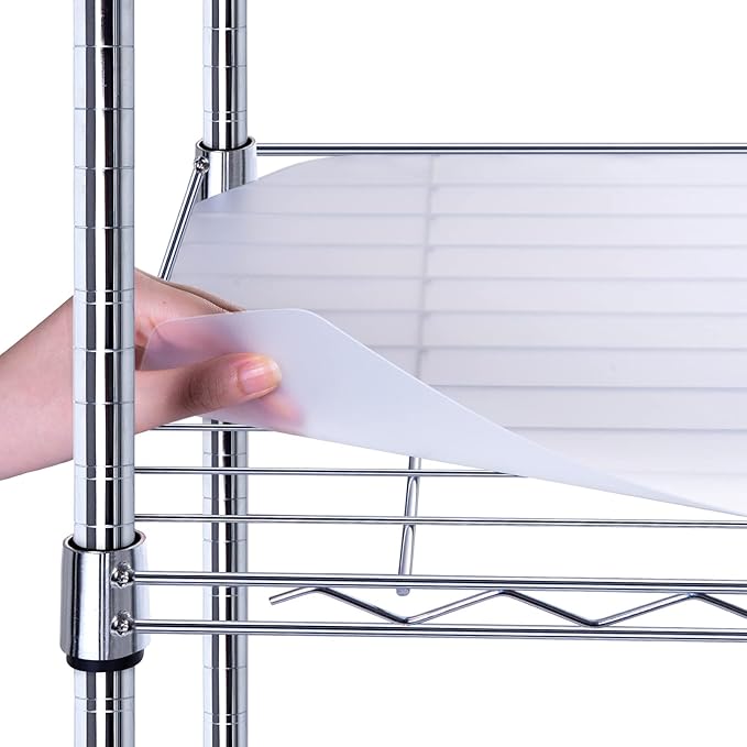BRIAN & DANY Wire Shelf Liner 18" X 48", Heavy Duty Shelf Liners for Wire Shelving, Waterproof Protector Mats, Set of 6, Transparent-NeatNest