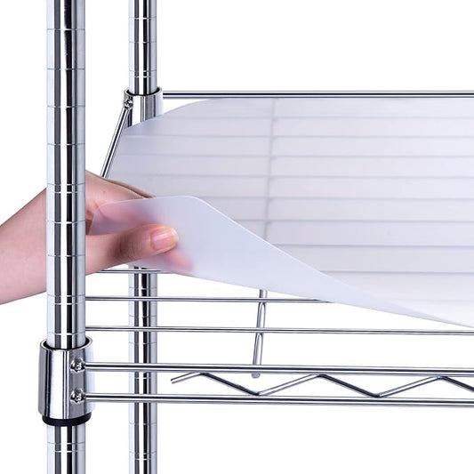 BRIAN & DANY Wire Shelf Liner 18" X 48", Set of 10, Heavy Duty Shelf Liners for Wire Shelving, Waterproof Protector Mats, Transparent-NeatNest