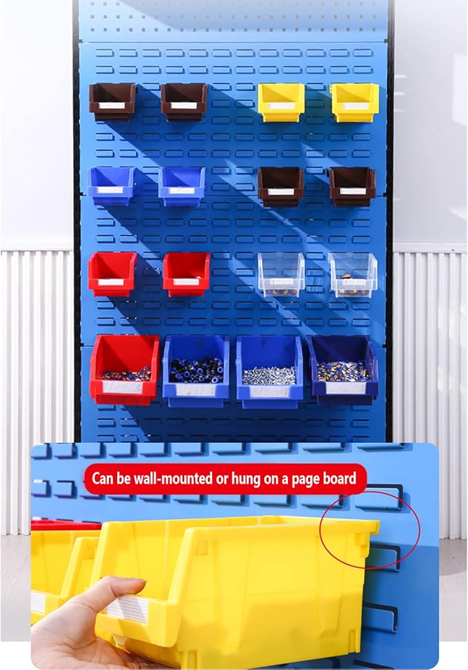 Hardware Storage Bins for Garage&tool room(Yellow,pack of 12)