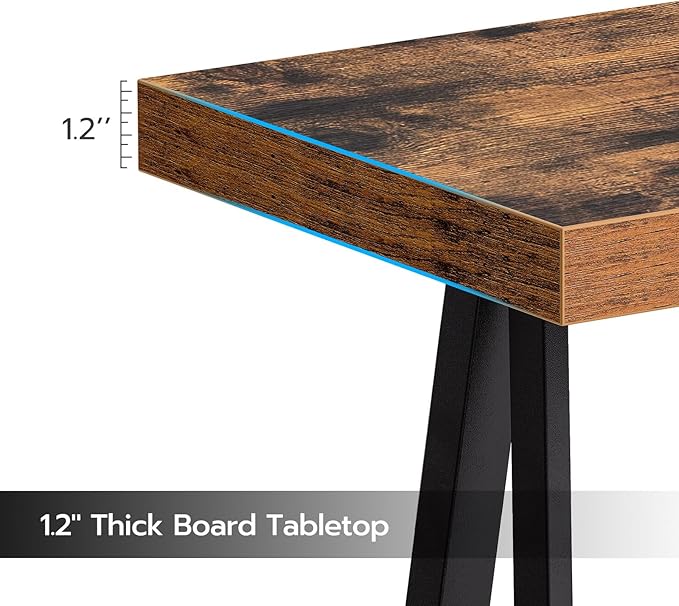 70.9" Console Table, Industrial Entryway Table, Extra Long Sofa Table Behind Couch, X-Shaped Support, for Entryway, Hallway, Living Room, Rustic Brown CTHR4901-NeatNest